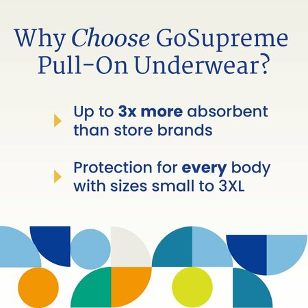 Northshore GoSupreme Pull-On Underwear, Black, X-Large, 44"-56", 56PK 2110